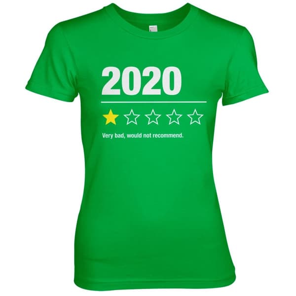 2020 Review Girly Tee Green Large