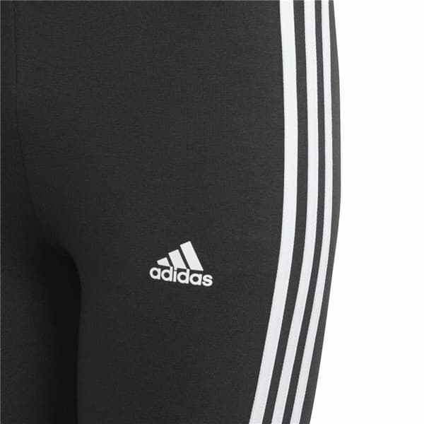 Lasten urheilulegginsit Adidas Essentials 3 Stripes Musta