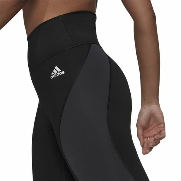 Naisten urheilulegginsit Adidas 7/8 Essentials Hiit Colorblock Musta