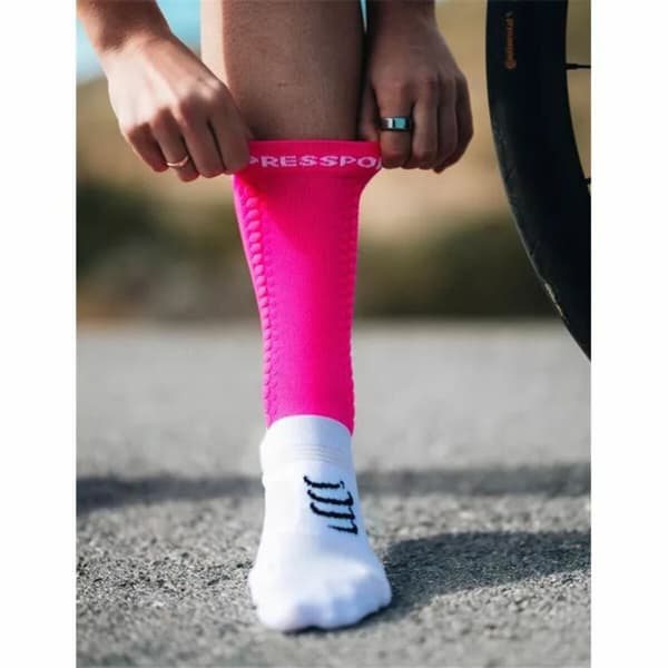 Sportstrumpor Compressport Pro Racing Mörkrosa