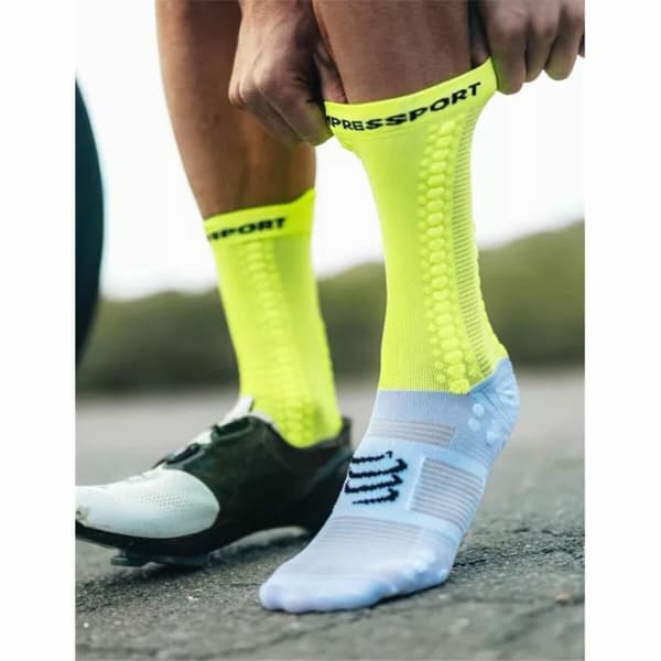 Sportstrumpor Compressport Pro Racing Limegrön