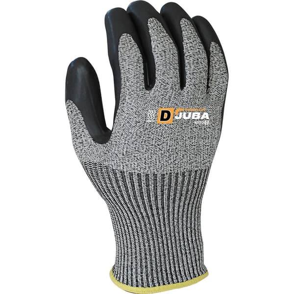 Arbejdshandsker JUBA K-Rock Latex Anti-klip Sort Fiber
