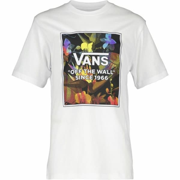 T-shirt med kortärm Barn Vans Flowers Vit - M