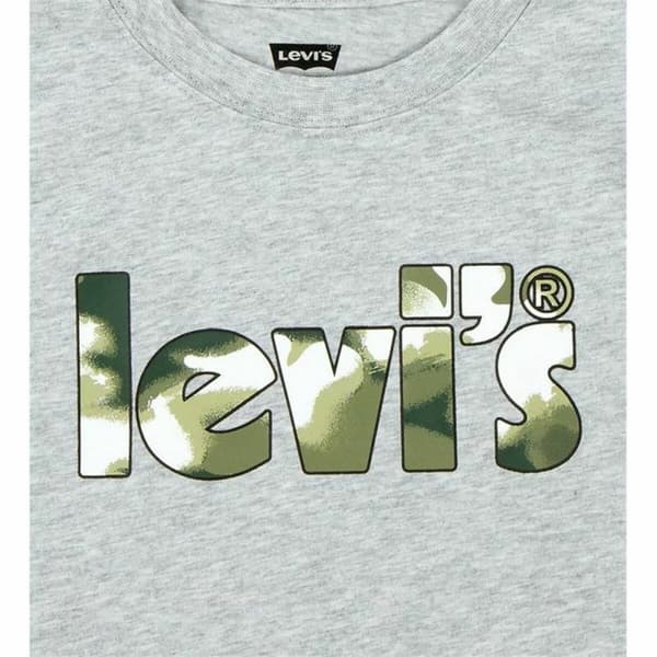 T-shirt Levi's Camo Poster Logo Gray Grå - 6 år
