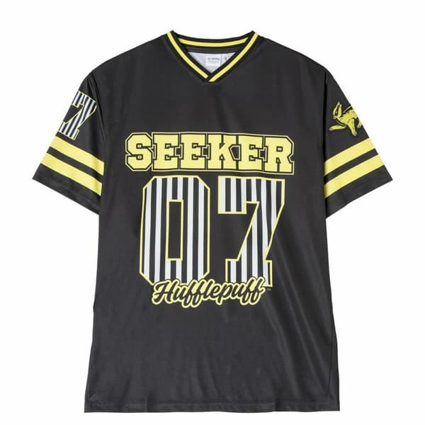 T-shirt med kortärm Unisex Harry Potter Hufflepuff Svart - S