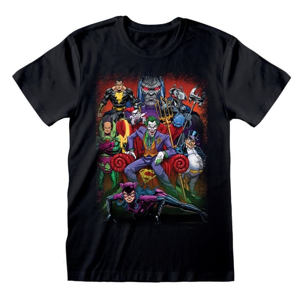 T-shirt med kortärm DC Comics Villains Svart Unisex - S