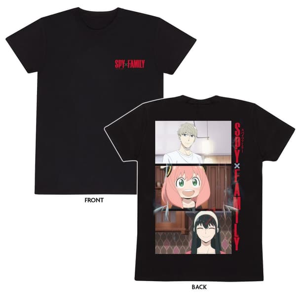 T-shirt med kortärm Spy X Family Trio Shots Svart Unisex - XL