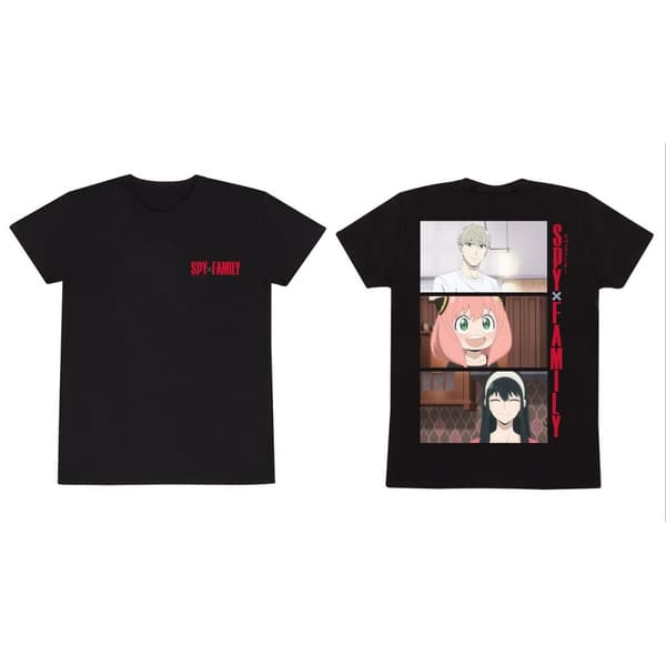 T-shirt med kortärm Spy X Family Trio Shots Svart Unisex - XL