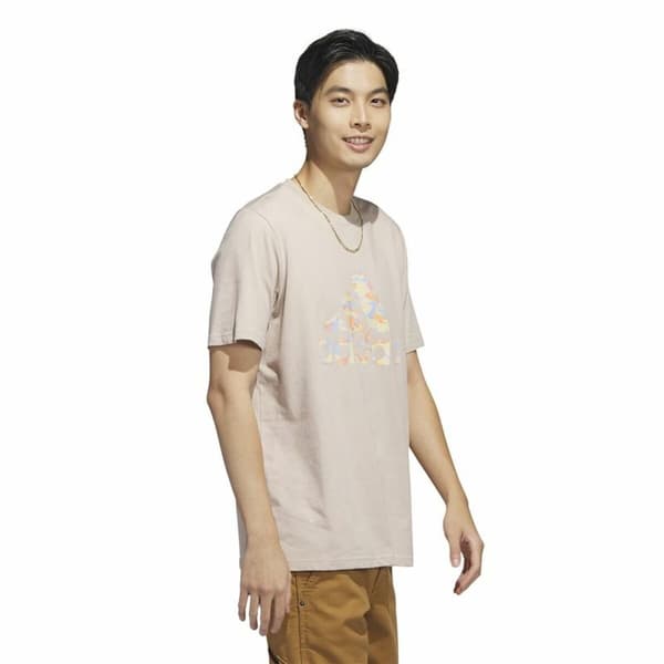 T-shirt med kortärm Herr Adidas Beige Kamouflage - M