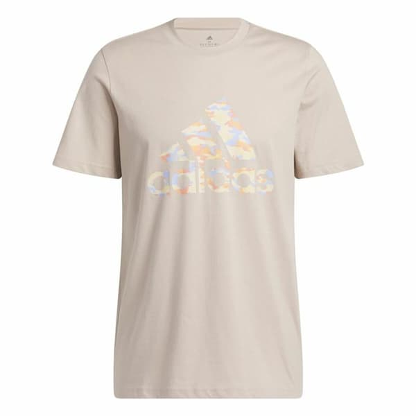 T-shirt med kortärm Herr Adidas Beige Kamouflage - M