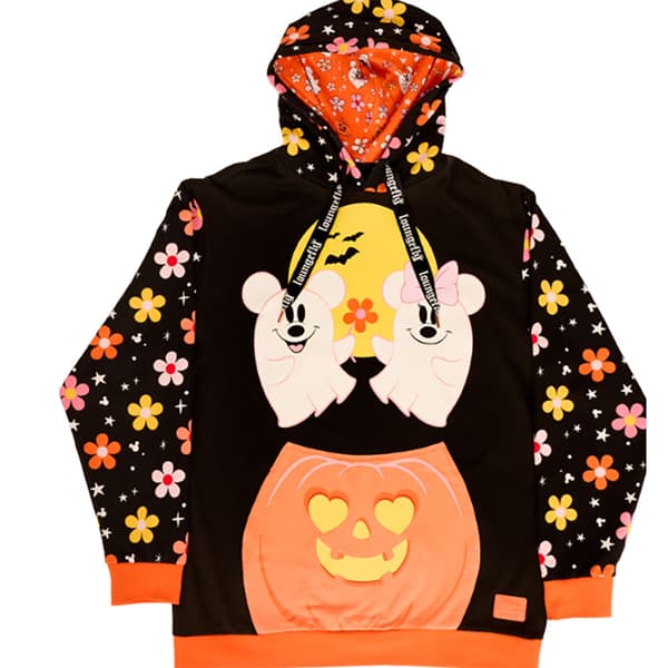 Loungefly Minnie Mickey & Muse Spøgelse Hoodie  L