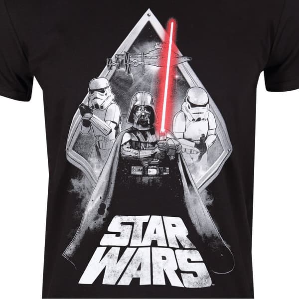 Kortærmet T-shirt Star Wars Galaxy Portal Sort Unisex - S