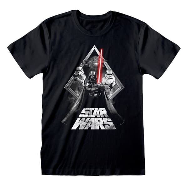 Kortærmet T-shirt Star Wars Galaxy Portal Sort Unisex - S