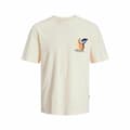 Miniatyrbillede 1 af 6: Børne Kortærmet T-shirt Jack & Jones tampa Back Beige - 15-16 år