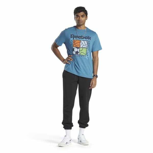 Kortærmet T-shirt til Mænd Reebok GS Rec Center Blå - XL