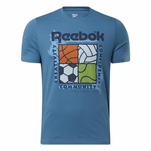 Kortærmet T-shirt til Mænd Reebok GS Rec Center Blå - XL