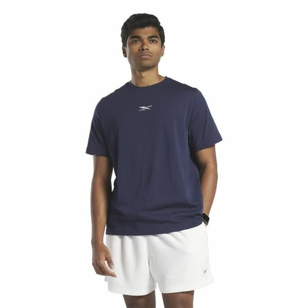 Kortærmet T-shirt til Mænd Reebok GS Tailgate Team Mørkeblå - S