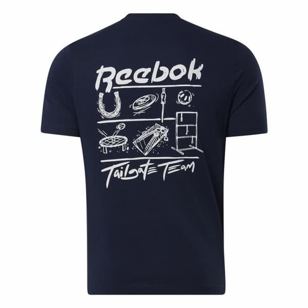 Kortærmet T-shirt til Mænd Reebok GS Tailgate Team Mørkeblå - S