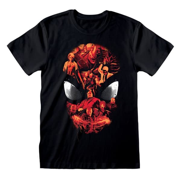 Lyhythihainen paita Spider-Man Character Roster Musta Unisex - S