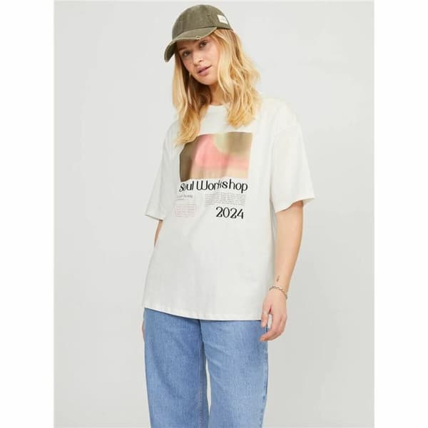 Naisten T-paita Jack & Jones Jxpaige Valkoinen - M