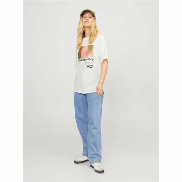 Naisten T-paita Jack & Jones Jxpaige Valkoinen - M