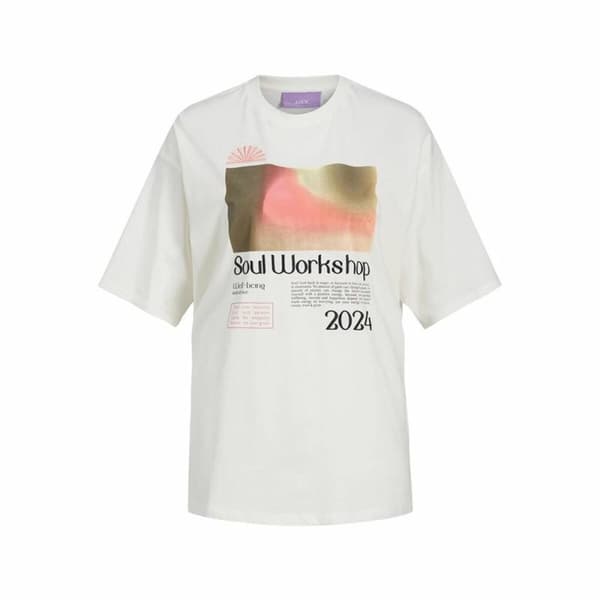 Naisten T-paita Jack & Jones Jxpaige Valkoinen - M