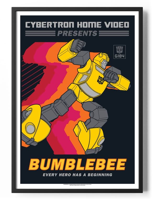 Bumblebee Retro Poster 50x70