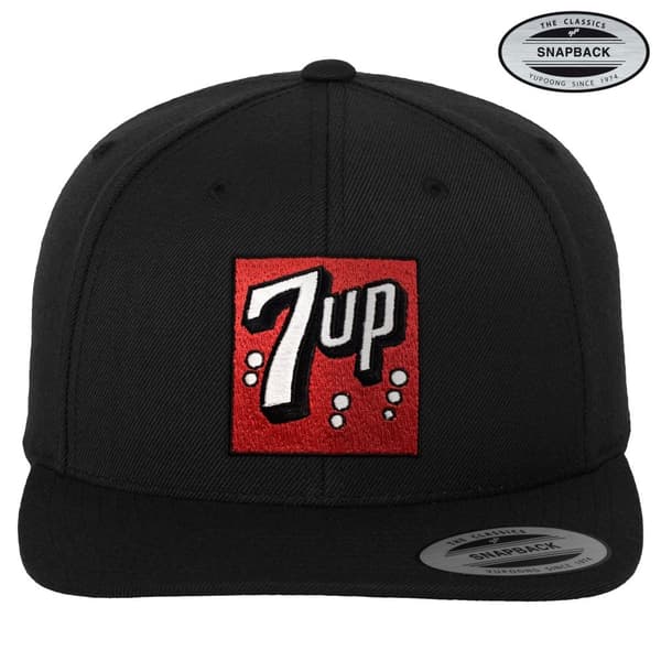 7UP Retro Logo Patch Snapback Cap Black