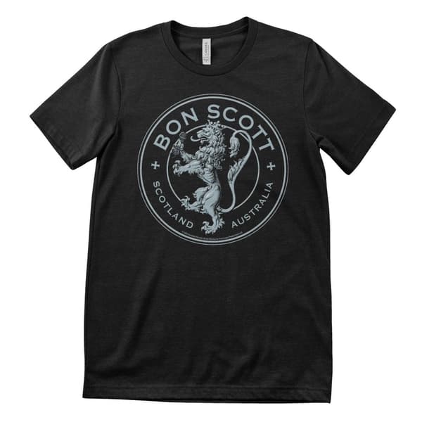 Bon Scott Seal T-Shirt Black Medium