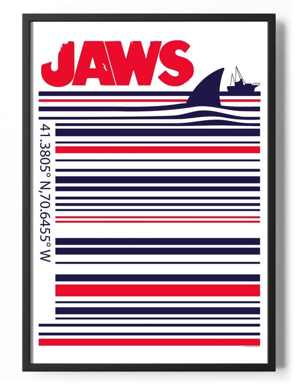 Jaws Barcode Poster 50x70