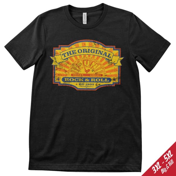 Sun Records - The Original Big & Tall T-Shirt Black 4XL