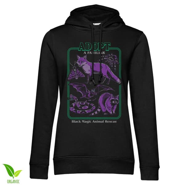 Adopt A Familiar 2 Girly Hoodie Black Large