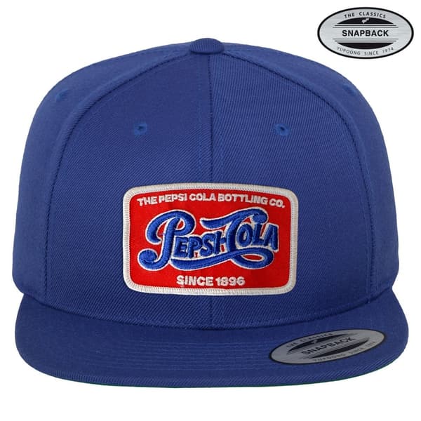 Retro Pepsi-Cola Patch Snapback Cap Blue