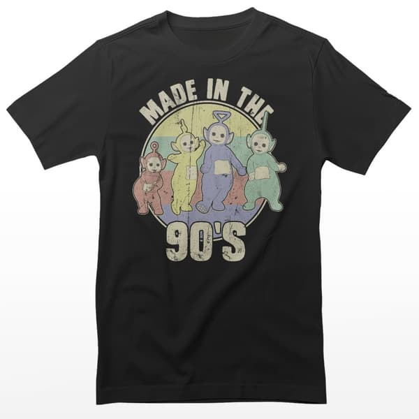Teletubbies - Made In The 90's T-Shirt Black Small