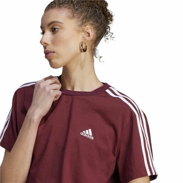 T-shirt med kortärm Dam Adidas 3S Cr Brun - 2XS