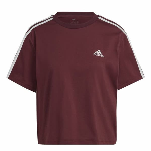 T-shirt med kortärm Dam Adidas 3S Cr Brun - 2XS