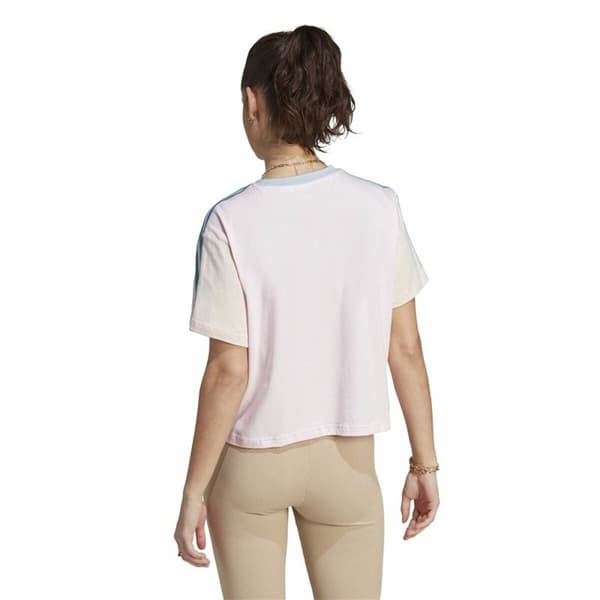 T-shirt med kortärm Dam Adidas 3S Cr Vit - 2XS
