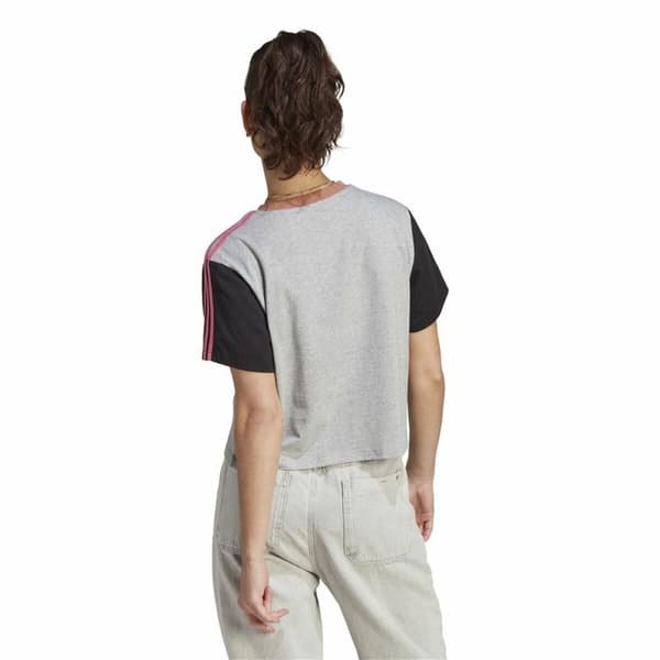 Kortærmet T-shirt til Kvinder Adidas 3S Cr Grå - M