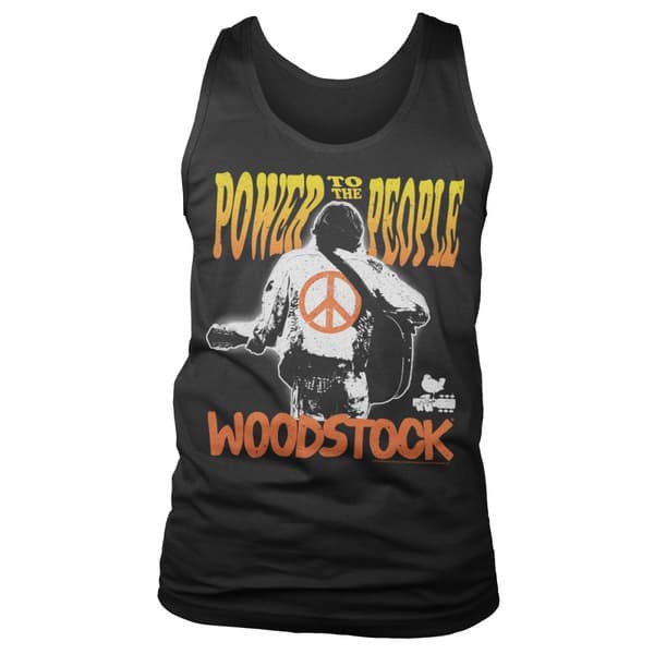 Power To The People Tank Top Black Large