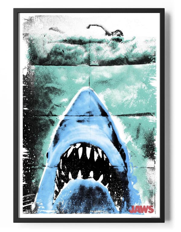 Jaws Haftone Poster 50x70