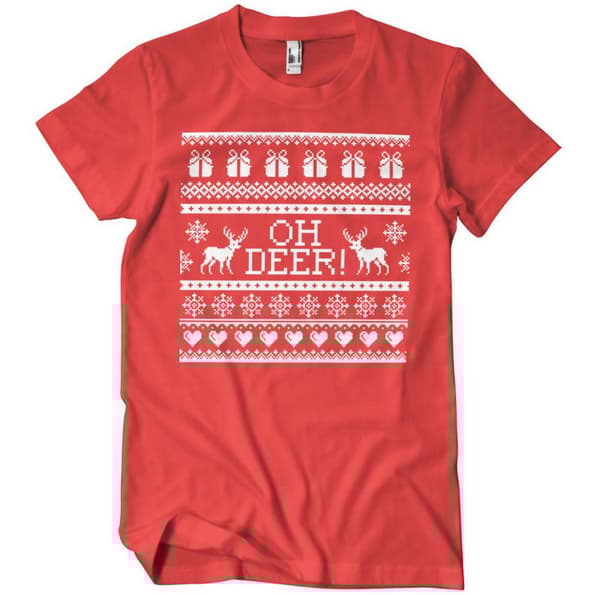 Oh Deer! T-Shirt Red XX-Large