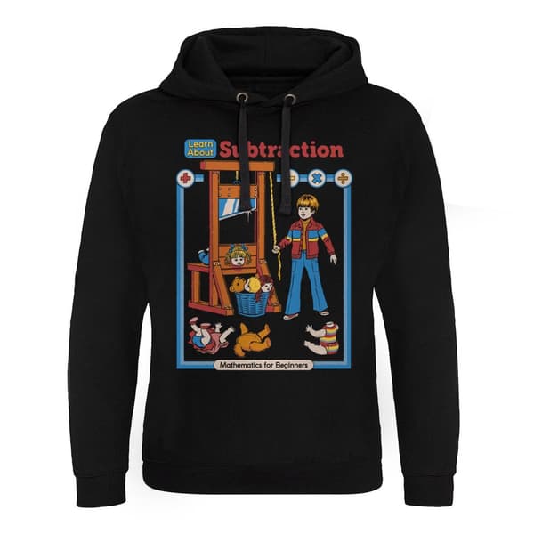 Learn About Subtraction Epic Hoodie Black X-Large