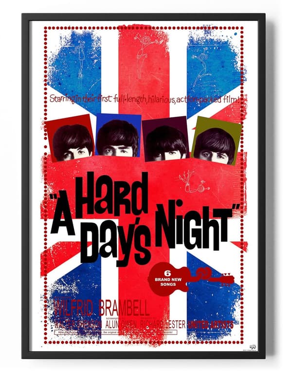 A Hard Days Night Union Jack Poster 50x70