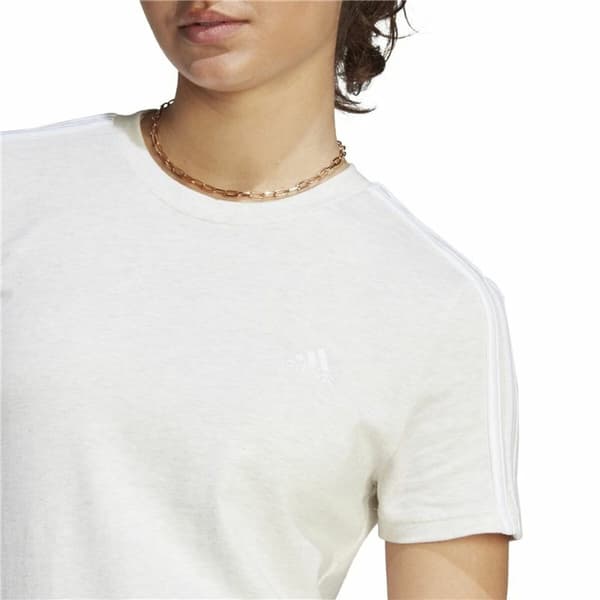 T-shirt med kortärm Dam Adidas 3S Vit - M