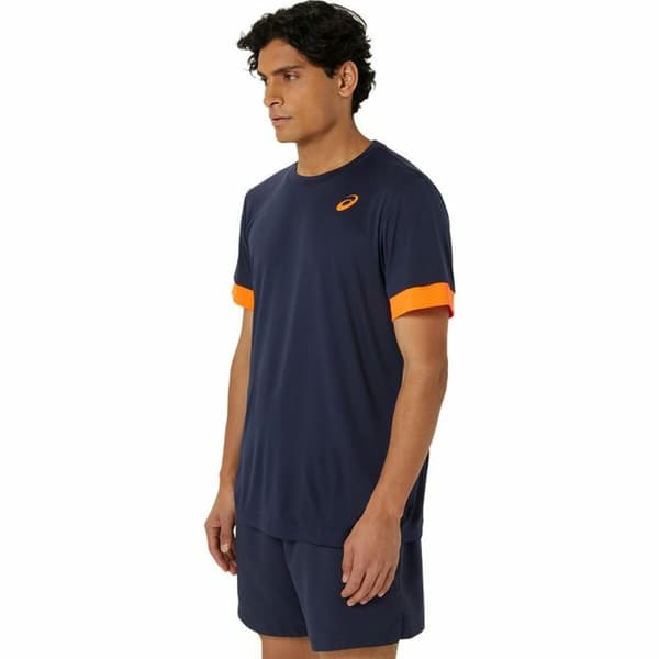 Kortærmet Sport T-shirt Asics Court Ss Top Blå Marineblå Tovtrækning - S
