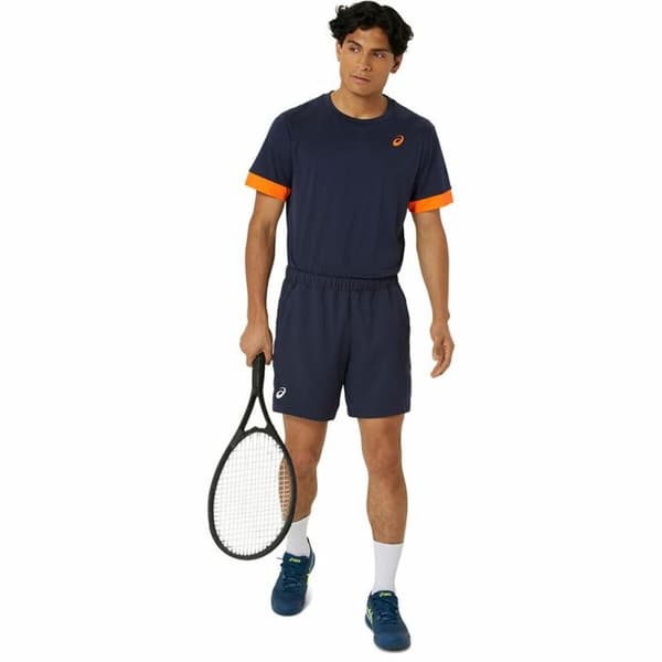 Kortærmet Sport T-shirt Asics Court Ss Top Blå Marineblå Tovtrækning - S