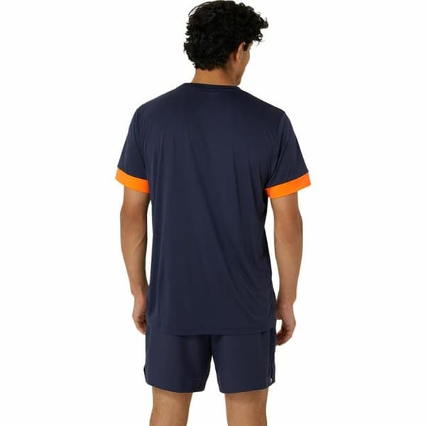 Kortærmet Sport T-shirt Asics Court Ss Top Blå Marineblå Tovtrækning - S