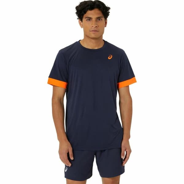 Kortærmet Sport T-shirt Asics Court Ss Top Blå Marineblå Tovtrækning - S