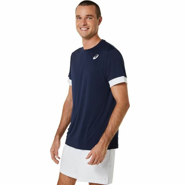 Lyhythihainen urheilupaita Asics Court Laivastonsininen Tennis - M