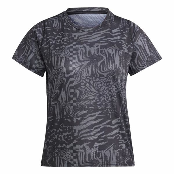 T-shirt med kortärm Dam Adidas Ri 3B Aop Svart - M